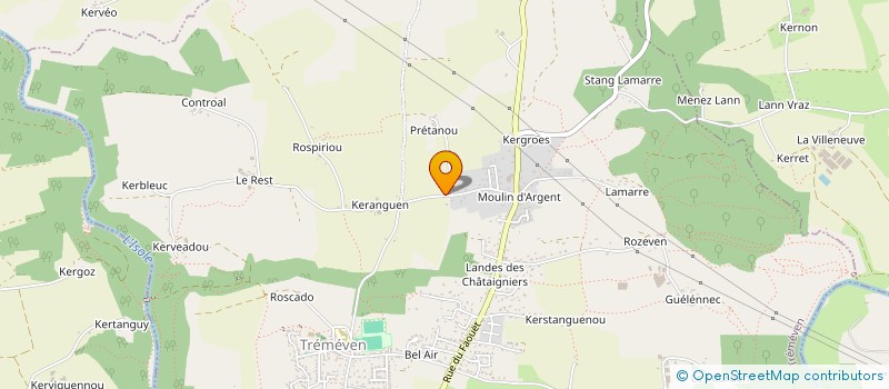 localisation de l'entreprise EARL DE KERANGUEN à TREMEVEN