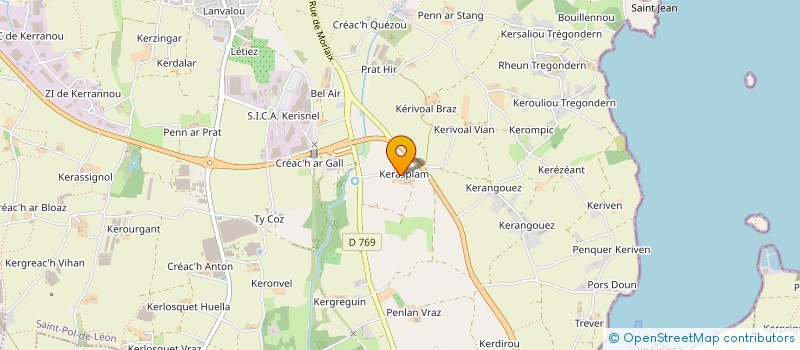 localisation de l'entreprise EARL DE KERASPLAM  SAINT-POL-DE-LEON