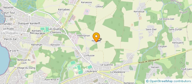 localisation de l'entreprise EARL DE KERASTEL  RIANTEC