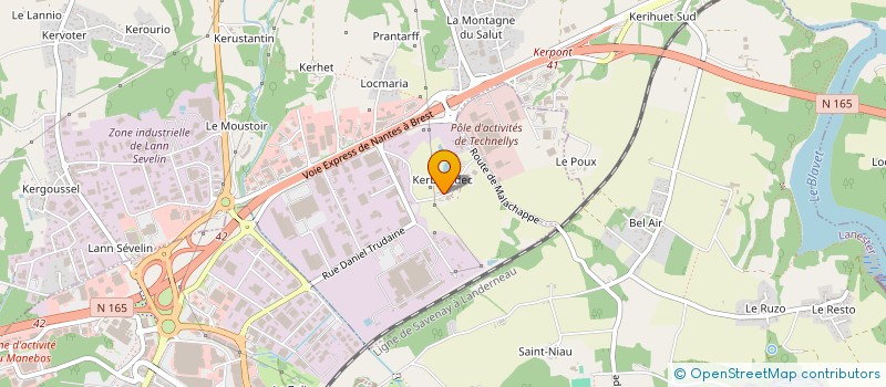 localisation de l'entreprise EARL DE KERBAUDREC à CAUDAN