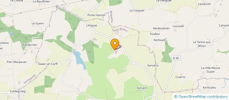 localisation de l'entreprise EARL DE KERBEROT à SAINT-GILDAS