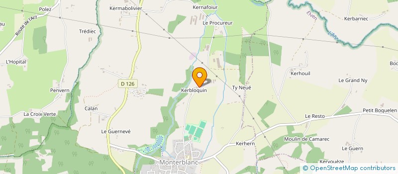 localisation de l'entreprise EARL DE KERBLOQUIN à MONTERBLANC