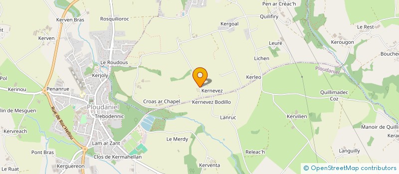 localisation de l'entreprise EARL DE KERBRAT à KERNILIS