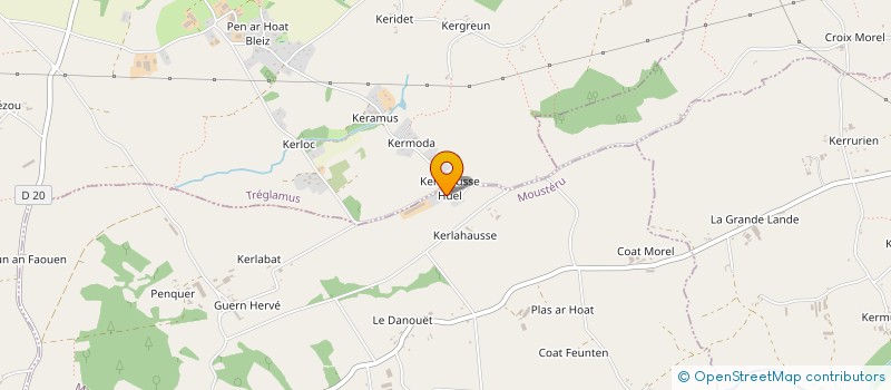 localisation de l'entreprise EARL DE KERCHAUSSE à MOUSTERU