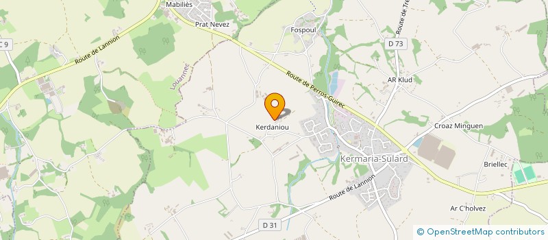 localisation de l'entreprise EARL DE KERDANIOU à KERMARIA-SULARD