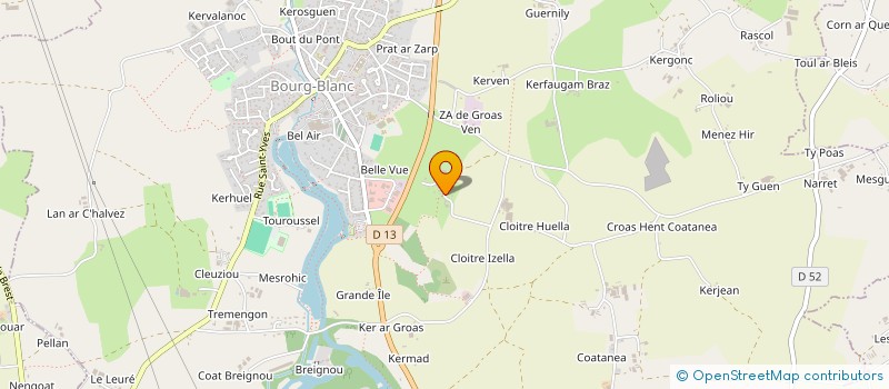 localisation de l'entreprise EARL DE KERDENIEL  BOURG-BLANC