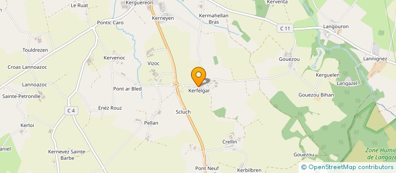 localisation de l'entreprise EARL DE KERFELGAR à PLOUDANIEL