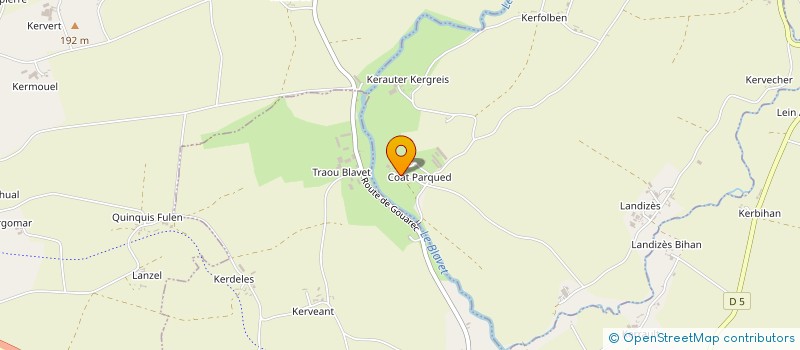 localisation de l'entreprise EARL DE KERFOLBEN à SAINTE-TREPHINE