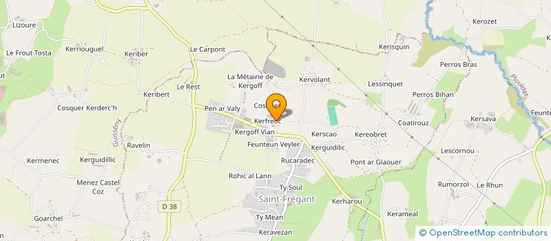 localisation de l'entreprise EARL DE KERFREOC à SAINT-FREGANT