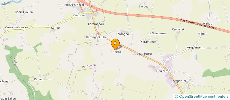 localisation de l'entreprise EARL DE KERFUR à PONT-AVEN