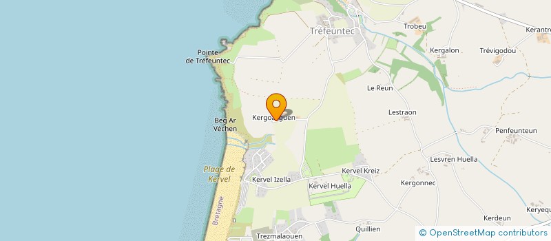 localisation de l'entreprise EARL DE KERGOASGUEN  PLONEVEZ-PORZAY