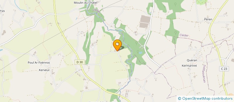 localisation de l'entreprise EARL DE KERGOLL  PLOUNEVEZ-LOCHRIST