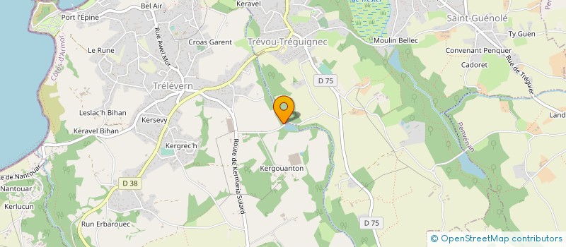 localisation de l'entreprise EARL DE KERGOUANTON à TRELEVERN