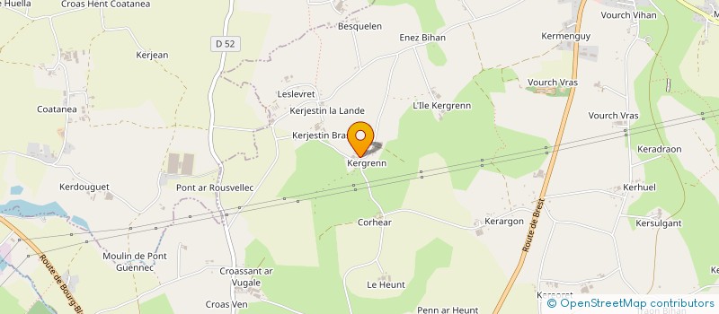 localisation de l'entreprise EARL DE KERGRENN à PLABENNEC
