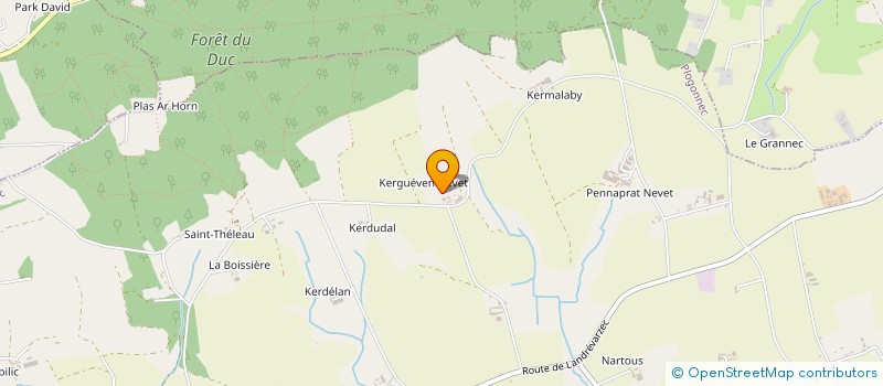 localisation de l'entreprise EARL DE KERGUEVEN  PLOGONNEC