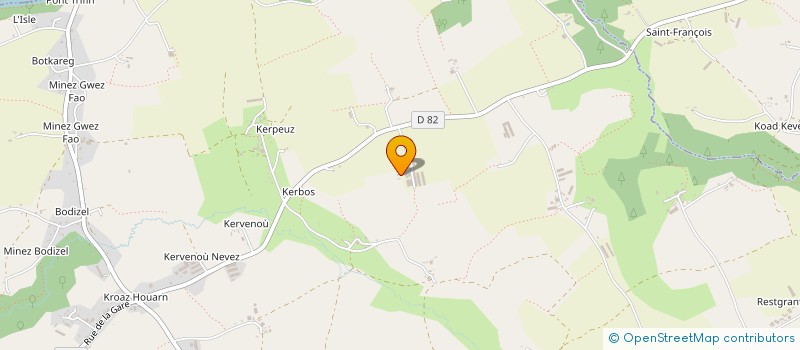 localisation de l'entreprise EARL DE KERHERVE à SPEZET