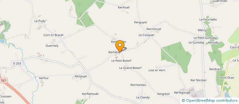 localisation de l'entreprise EARL DE KERHOENT  EVELLYS