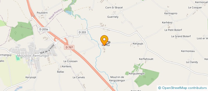 localisation de l'entreprise EARL DE KERHUI à EVELLYS