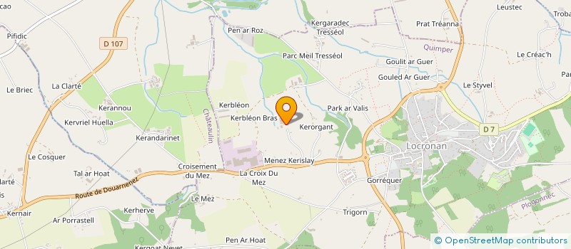 localisation de l'entreprise EARL DE KERISLAY  LOCRONAN