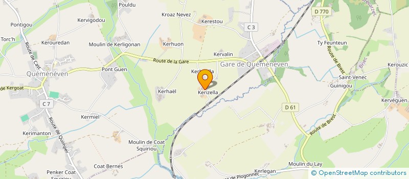 localisation de l'entreprise EARL DE KERIZELLA à QUEMENEVEN