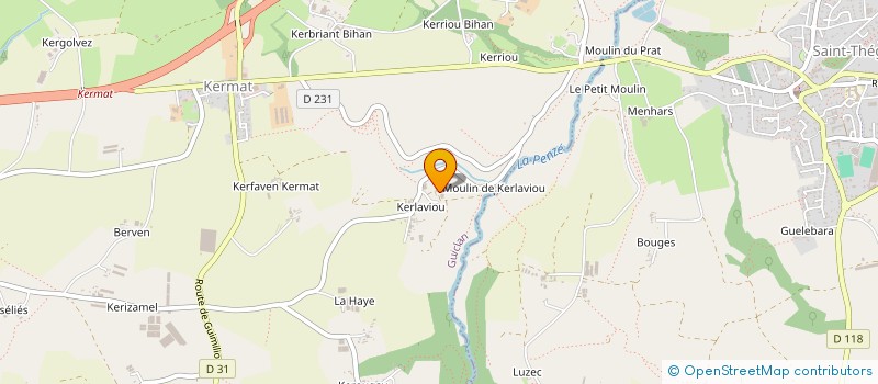 localisation de l'entreprise EARL DE KERLAVIOU à GUICLAN