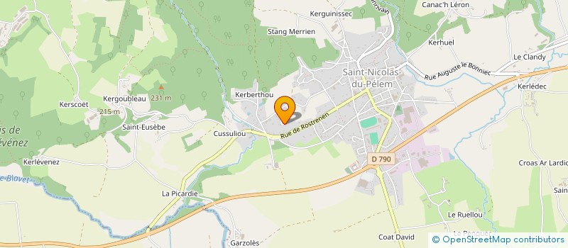 localisation de l'entreprise EARL DE KERLEDEC à SAINT-NICOLAS-DU-PELEM