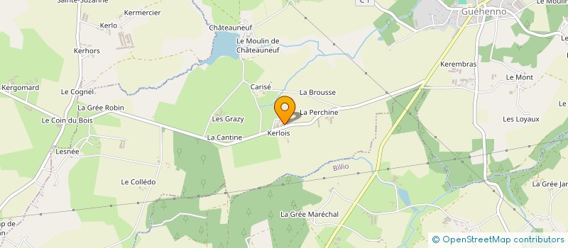 localisation de l'entreprise EARL DE KERLOIS  GUEHENNO