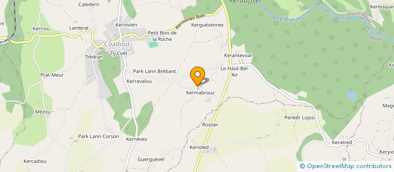 localisation de l'entreprise EARL DE KERMABROUZ  COADOUT