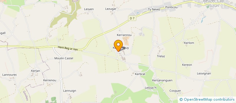 localisation de l'entreprise EARL DE KERMENGUY  BEUZEC-CAP-SIZUN