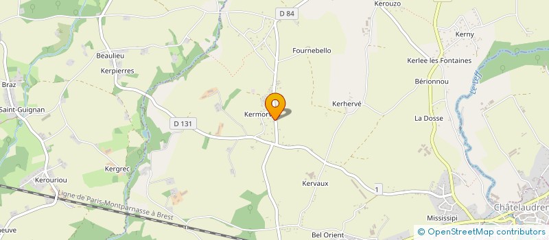 localisation de l'entreprise EARL DE KERMORVAN à CHATELAUDREN-PLOUAGAT