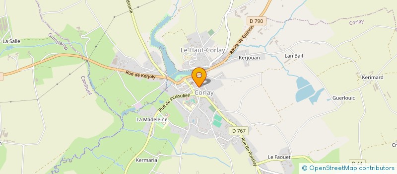 localisation de l'entreprise EARL DE KERNEVEZ à CORLAY
