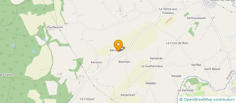 localisation de l'entreprise EARL DE KERNIZIEN à BOQUEHO