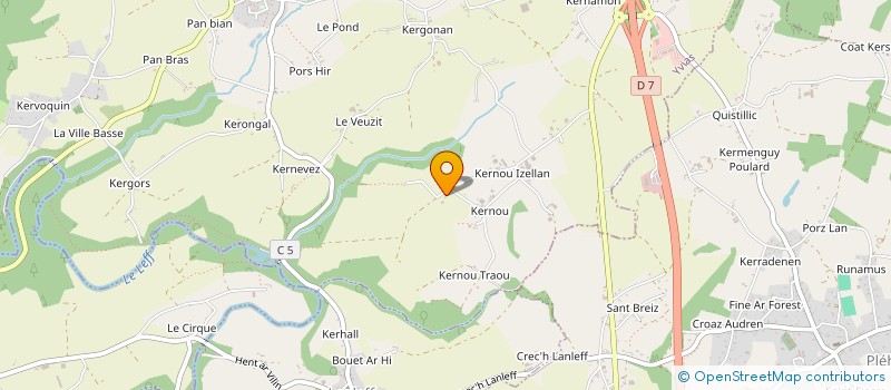 localisation de l'entreprise EARL DE KERNOU à YVIAS