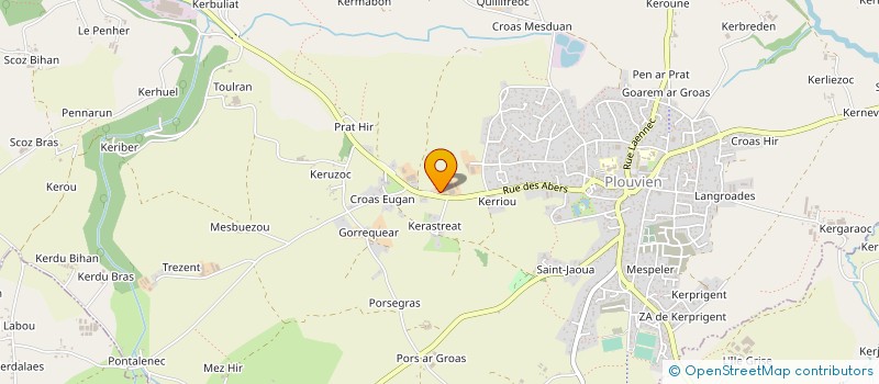 localisation de l'entreprise EARL DE KEROHIC à PLOUVIEN