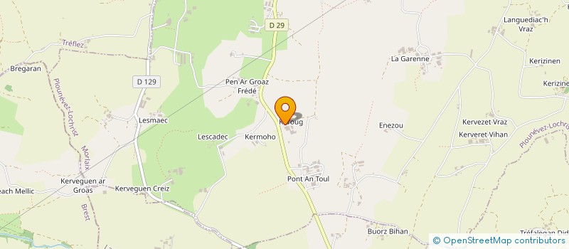 localisation de l'entreprise EARL DE KEROUGANT  PLOUNEVEZ-LOCHRIST