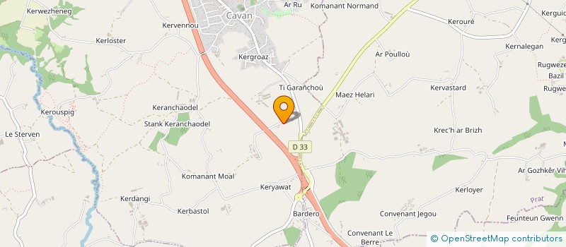 localisation de l'entreprise EARL DE KERRICHODEN à CAVAN