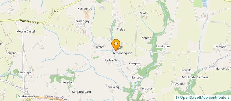 localisation de l'entreprise EARL DE KERSANANQUEN  BEUZEC-CAP-SIZUN