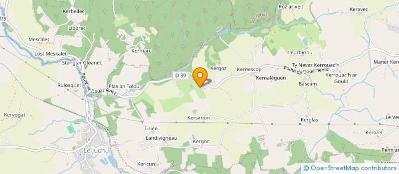 localisation de l'entreprise EARL DE KERUFFE à PLOGONNEC