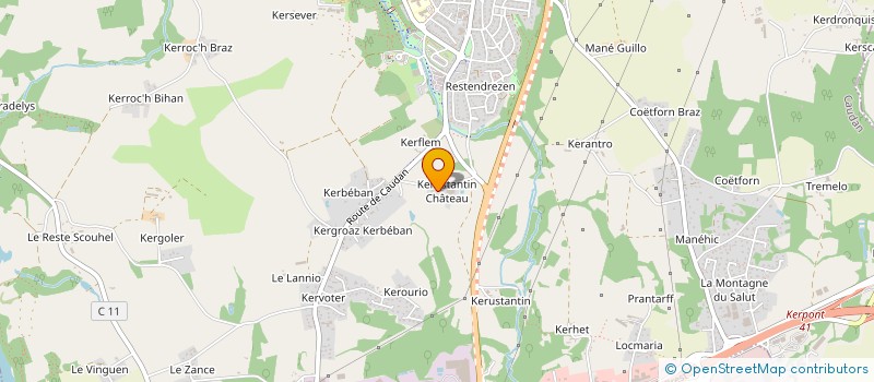 localisation de l'entreprise EARL DE KERUSTANTIN à CAUDAN