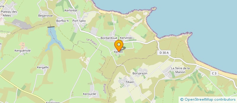 localisation de l'entreprise EARL DE KERVEAU à LE PALAIS