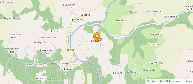 localisation de l'entreprise EARL DE KERVELEN à MESLAN