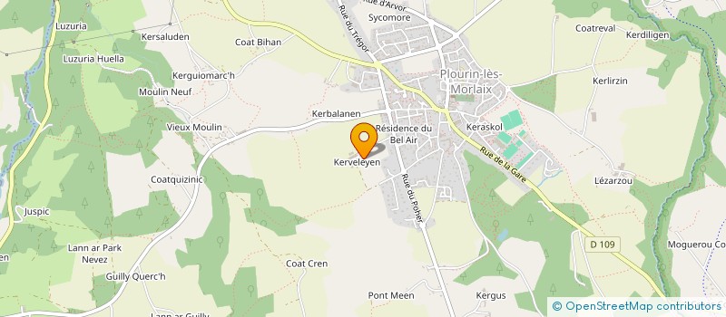 localisation de l'entreprise EARL DE KERVELEYEN à PLOURIN-LES-MORLAIX