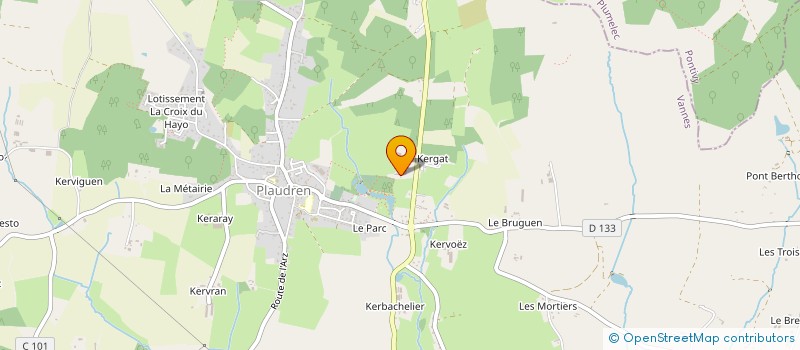 localisation de l'entreprise EARL DE KERVERLAND  PLAUDREN