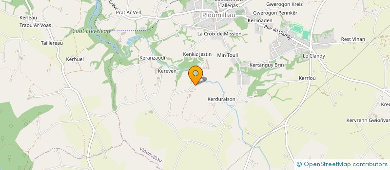 localisation de l'entreprise EARL DE KERVIGODOU  PLOUMILLIAU