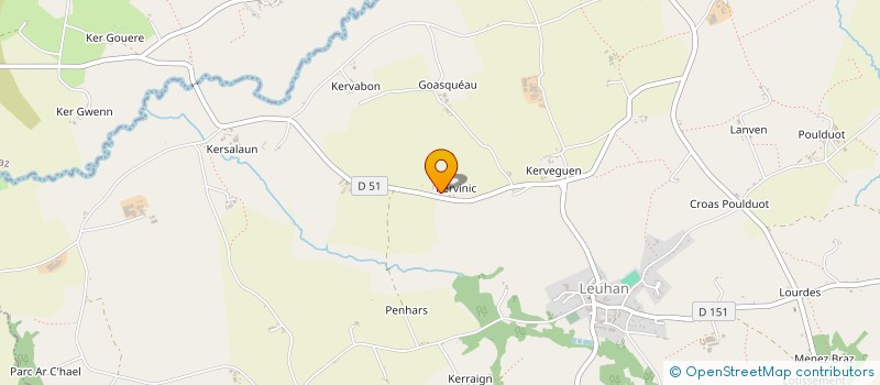 localisation de l'entreprise EARL DE KERVINIC à LEUHAN