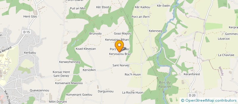localisation de l'entreprise EARL DE KERVOAZOU  BEGARD