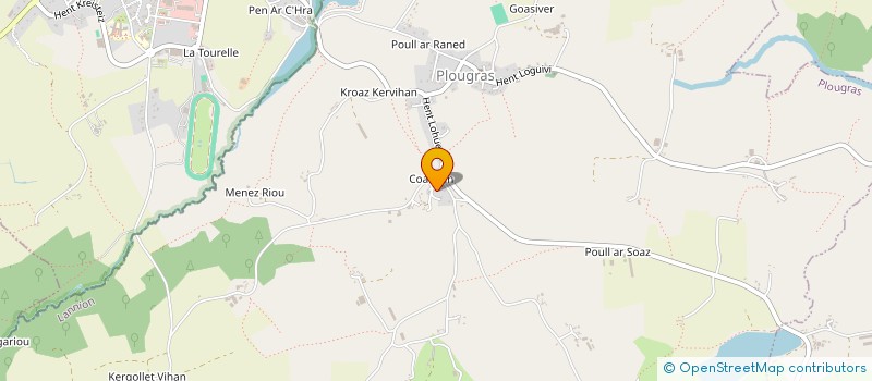 localisation de l'entreprise EARL DE KERVRETEL à PLOUGRAS