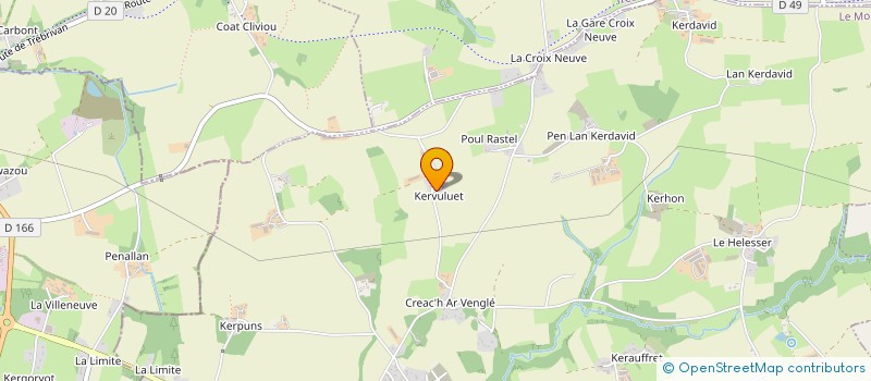 localisation de l'entreprise EARL DE KERVULUET à LE MOUSTOIR