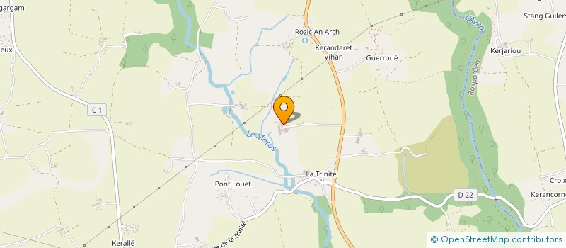 localisation de l'entreprise EARL DE KERYVONNOU  MELGVEN