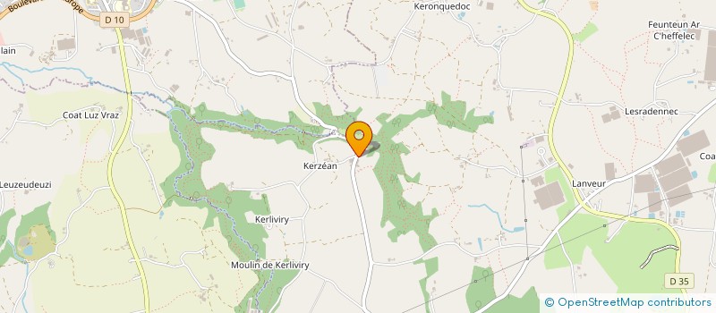 localisation de l'entreprise EARL DE KERZULORET à CLEDER